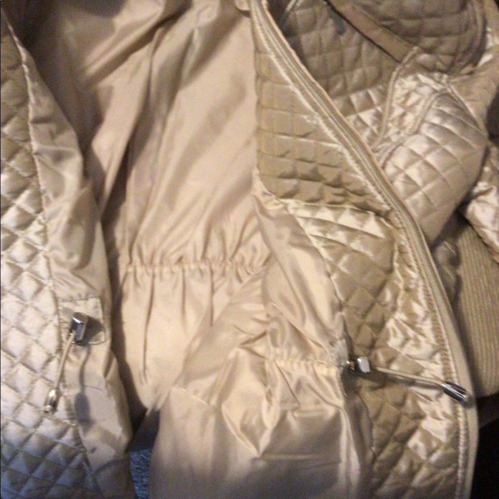 Plus Champaign color diamond design zip jacket - Picture 4 of 7